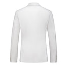 Men's 3-Piece One Button Solid White wedding Suit