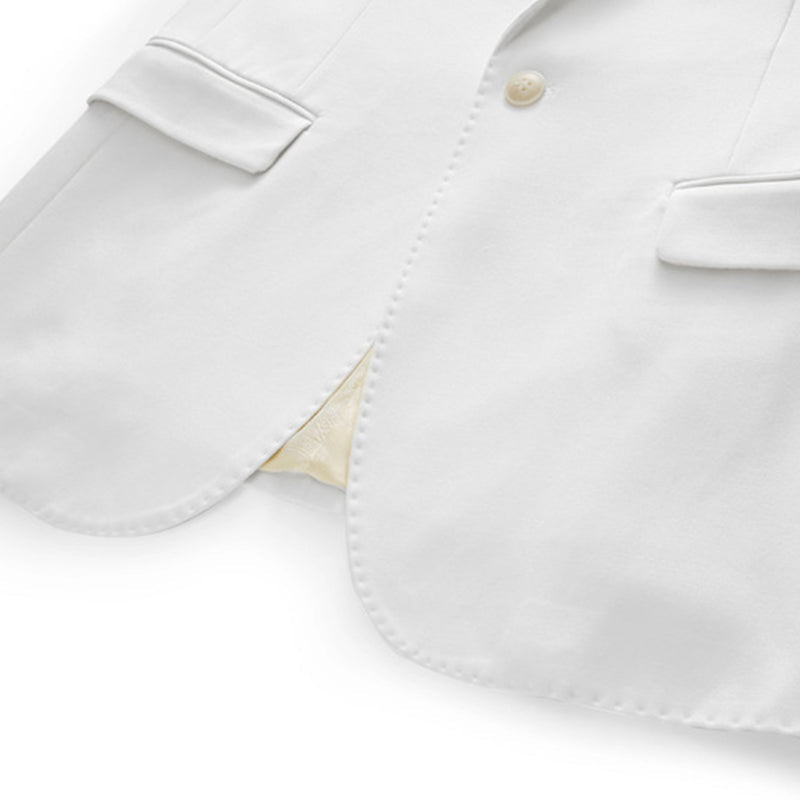 Men's 3-Piece One Button Solid White Wedding Suit