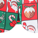 Men's 3-Piece Christmas Element Printed Red Suit