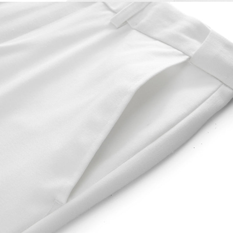 Men's 3-Piece One Button Solid White Wedding Suit
