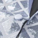 silver tuxedo jacket details - 5