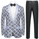 silver tuxedo jacket
