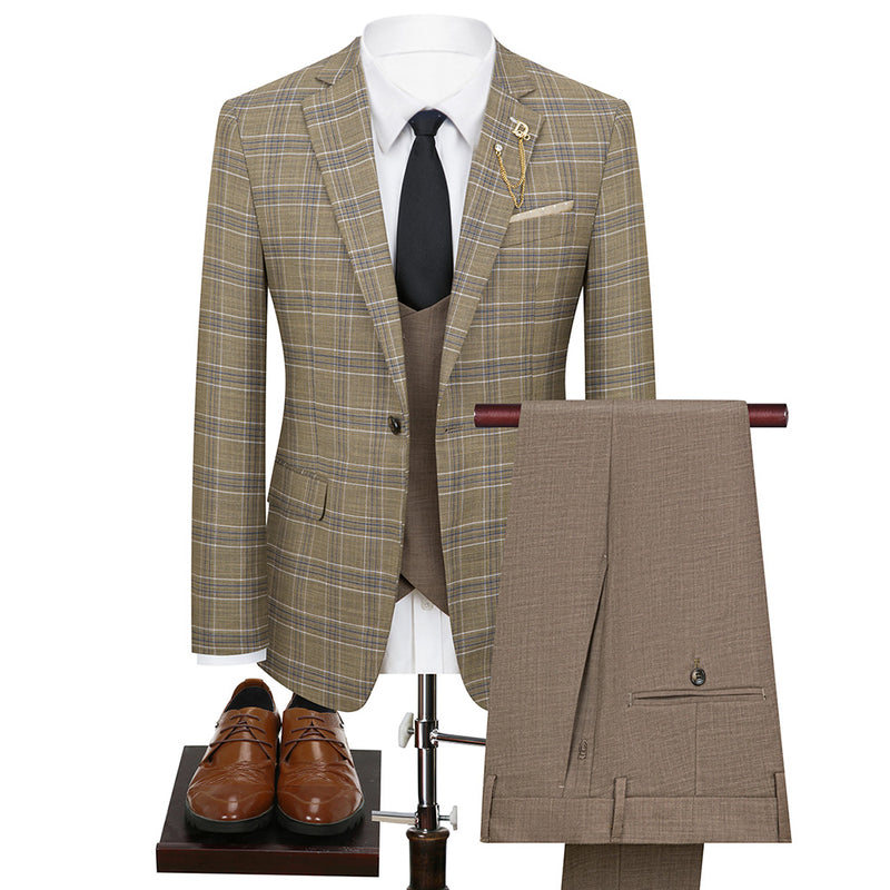 Plaid Brown Suit