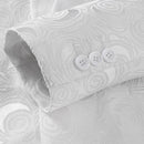 white wedding suits details