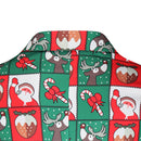 Men's 3-Piece Christmas Element Printed Red Suit
