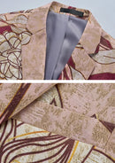 Floral Jacquard Pink Blazer