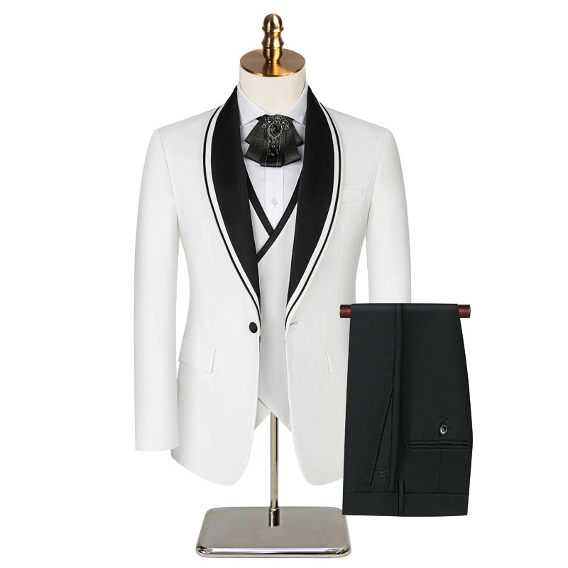 Black Lapel White Tuxedo