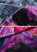 Rose Print Black Blazer