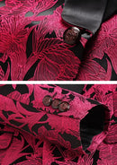 Magenta Jacquard Black Tuxedo