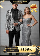 Men's  2-Piece Silver Jacquard Shawl Lapel  Black Tuxedo