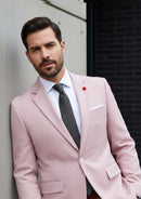 Costume 2 pièces slim fit à carreaux et paillettes rose pour homme