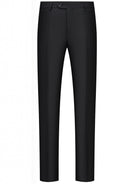 Slim Fit Micro-Textured Black Crystal Double-Breasted Tuxedo (2-Piece)