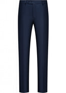 Slim Fit Micro-Textured Navy Crystal Double-Breasted Suit (2-Piece)
