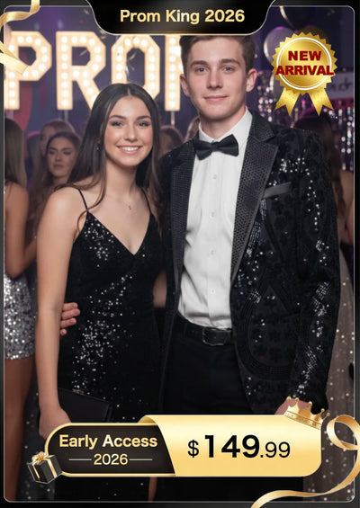 Men's Starry Sequin Black Luxury Tuxedo