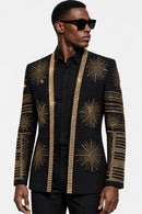 Hand-Embellished Gold Sunburst Jacket