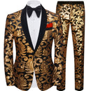 Gold Black Sequin Tuxedo