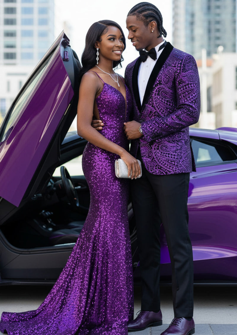 dark purple couple dress Geeky, Black & Purple Wedding with Star Wars and Dr Who Rock n Roll Bride