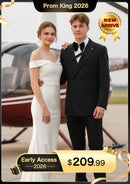 Traje casual negro de dos piezas con cuello y rayas decorativas para hombre