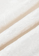 Men's 3-Piece Shawl Collar Leaf Jacquard White Tuxedo Set