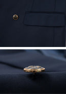 Slim Fit Midnight Navy Double-Breasted Suit (2-Piece)