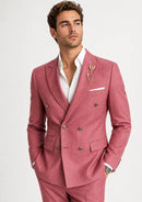 Dusty Rose Double-Breasted Suit (2-Piece)