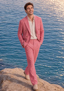 Dusty Rose Double-Breasted Suit (2-Piece)