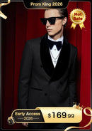 Men's 2-Piece Starry Black Smoking Suit