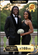 Men's 2-Piece Starry Black Smoking Shawl Collar Tuxedo