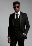 Men's 3-Piece Shawl Lapel black Tuxedo