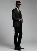 Men's 3-Piece Shawl Lapel black Tuxedo
