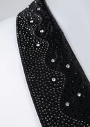 Smoking de mariage blanc trois pièces pour homme, orné de strass