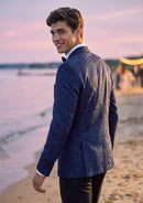 Midnight Blue Rose Jacquard Tuxedo (2-Piece)