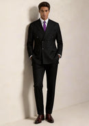 Men's 2-Piece Double-Breasted Black Suit