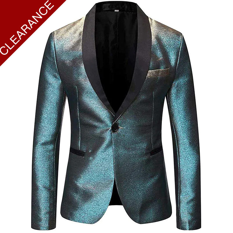 Men's Flashy Suit with Grey and Blue Gradient Flash One Jacket