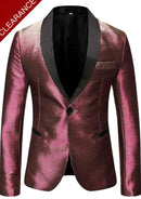 Men's Flashy Jacket with Burgundy Gradient Flash