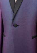 Men's 2-Piece Flashy Suit with Purple and Blue Gradient Flash