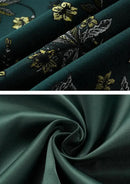 Chaqueta de esmoquin verde con bordado de jacquard para hombre