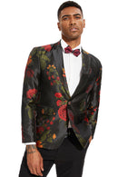 Red Rose Black Dinner Jacket - 2