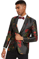 Red Rose Black Dinner Jacket details