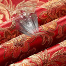 Esmoquin rojo de jacquard con estampado floral de dos piezas para hombre