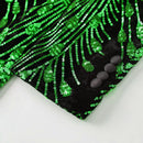 Green Falling Stars sequin jacket - 4