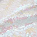 Pink Sequin Water Ripples White Tuxedo - 1