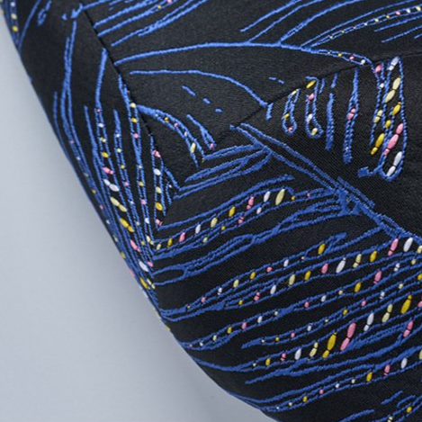 Leaf Jacquard Navy Suit details