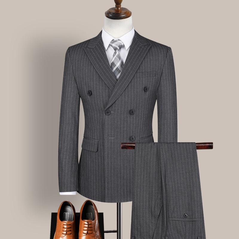 Gray Striped Suit