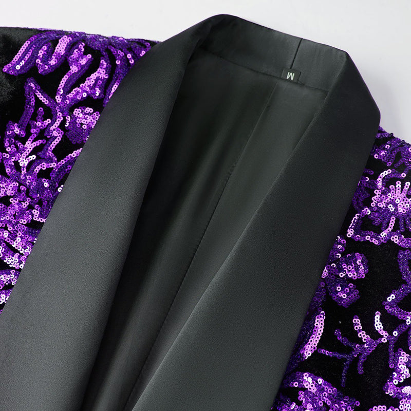 Purple Falling Stars sequin jacket - 2