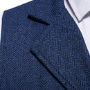 Men's Tweed Vintage Wedding Blue Vest