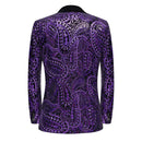 Blue Paisley Dark Purple Tuxedo back