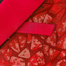 Esmoquin rojo con mosaico geométrico y lentejuelas para hombre