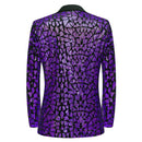 Dark Purple Sequin Tuxedo Back