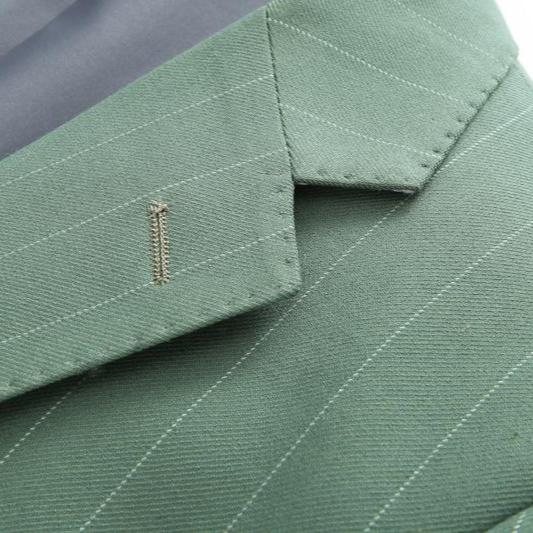  Subtile Striped Sage Green Suit details